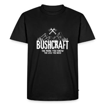 Design De Bushcraft Avec Montagne Pour Toute survie - T-shirt Premium bio Homme - noir - Devant - Nico (187cm)