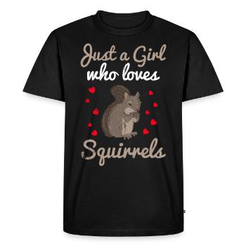 squirrel - Men's Premium Organic T-Shirt - black - Front - Nico (187cm)
