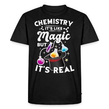 Chimie - T-shirt Premium bio Homme - noir - Devant - Nico (187cm)