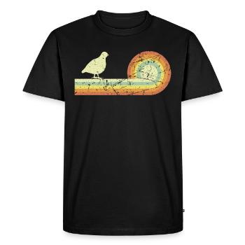 Caillettes cailles cailler cultivateurs de cailles - T-shirt Premium bio Homme - noir - Devant - Nico (187cm)