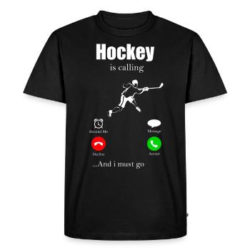 Hockey - T-shirt Premium bio Homme - noir - Devant - Nico (187cm)