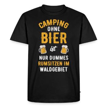Campeurs - T-shirt Premium bio Homme - noir - Devant - Nico (187cm)