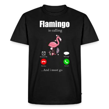 Flamingo - T-shirt Premium bio Homme - noir - Devant - Nico (187cm)