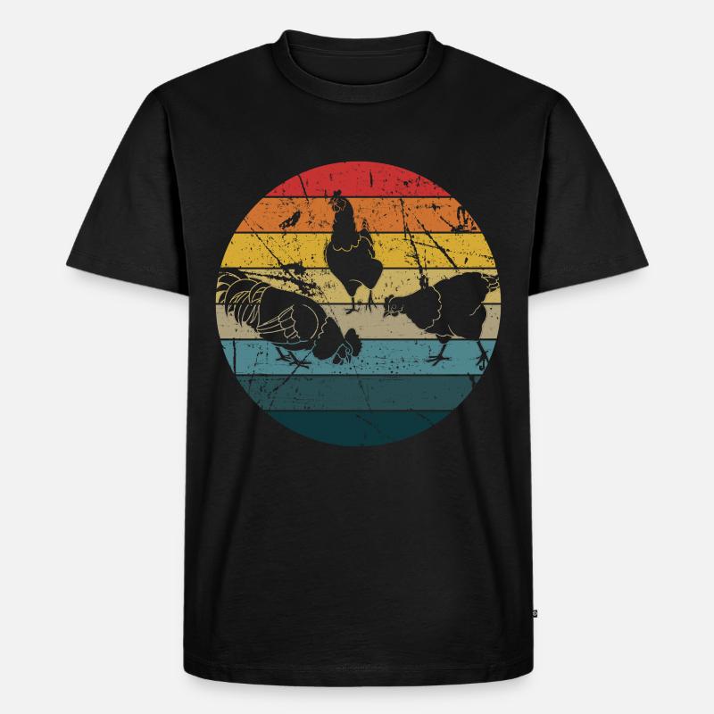 Huhn - Männer Premium Bio T-Shirt - Schwarz