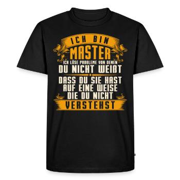 Abschluss Majestät Absolvent Mastertitel Master - Männer Premium Bio T-Shirt - Schwarz - Vorne - Nico (187cm)