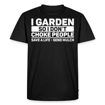 Gardener Garden Gardening Gardener Gift - Men's Premium Organic T-Shirt - black - Front - Nico (187cm)