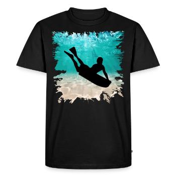 Bodyboarding Surfing Summer Bodyboarder Sea Sand - Men's Premium Organic T-Shirt - black - Front - Nico (187cm)