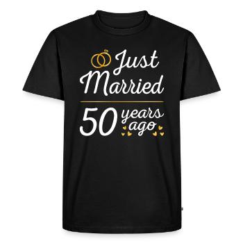 Je viens de vous marier il y a 50 ans II - T-shirt Premium bio Homme - noir - Devant - Nico (187cm)
