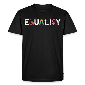 Pride CSD LGBT Equality Rainbow Gift - Men's Premium Organic T-Shirt - black - Front - Nico (187cm)