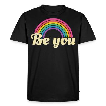 Pride CSD LGBT | Be yourself - Men's Premium Organic T-Shirt - black - Front - Nico (187cm)