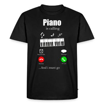 Piano Piano Music Gift Grand Piano Digital Piano - Men's Premium Organic T-Shirt - black - Front - Nico (187cm)