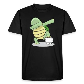 Dapprage tortue sort cadeau volleyball - T-shirt Premium bio Homme - noir - Devant - Nico (187cm)