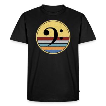 Musicien de musique clé de fa - T-shirt Premium bio Homme - noir - Devant - Nico (187cm)