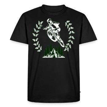 Vélo VTT Vélo Downhill Vélo - T-shirt Premium bio Homme - noir - Devant - Nico (187cm)