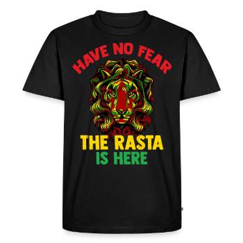Rastafari Jamaica Reggae Raggae Ganja Marley Rasta - T-shirt Premium bio Homme - noir - Devant - Nico (187cm)