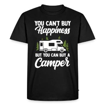 Campeurs - T-shirt Premium bio Homme - noir - Devant - Nico (187cm)