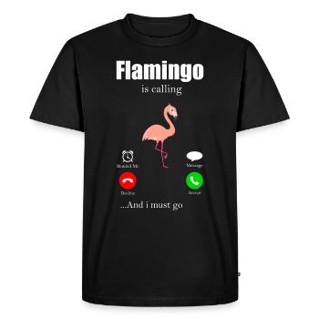 Flamingo - T-shirt Premium bio Homme - noir - Devant - Nico (187cm)