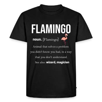 Flamingo - T-shirt Premium bio Homme - noir - Devant - Nico (187cm)