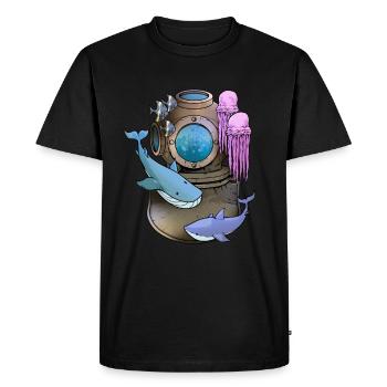 Deep Sea Scuba Diver Gift - T-shirt Premium bio Homme - noir - Devant - Nico (187cm)