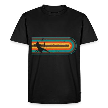 archery - Men's Premium Organic T-Shirt - black - Front - Nico (187cm)