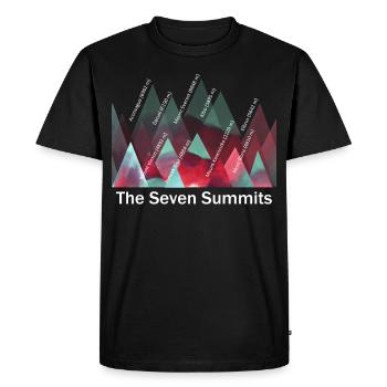 Sept sommets - T-shirt Premium bio Homme - noir - Devant - Nico (187cm)
