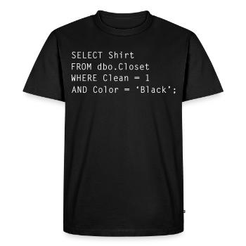 Funny Programmer Programming Language Phyton Java - Men's Premium Organic T-Shirt - black - Front - Nico (187cm)