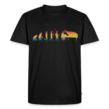 piano - Men's Premium Organic T-Shirt - black - Front - Nico (187cm)
