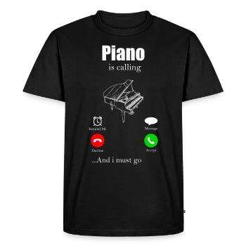 Piano Tshirt Piano Digital Piano Gift Grand Piano - Men's Premium Organic T-Shirt - black - Front - Nico (187cm)