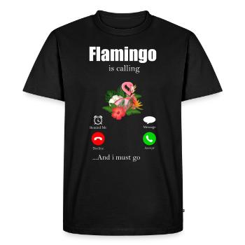 Flamingo - T-shirt Premium bio Homme - noir - Devant - Nico (187cm)