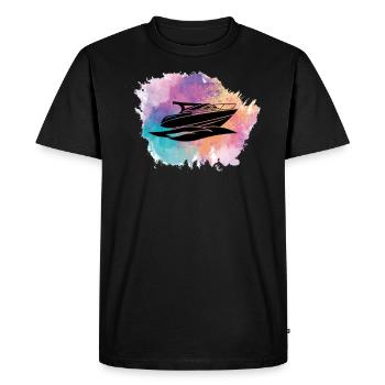 Bateau bateau bateau bateau bateau - T-shirt Premium bio Homme - noir - Devant - Nico (187cm)