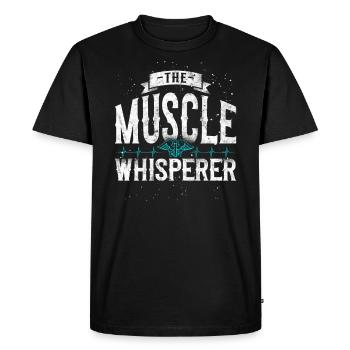 Thérapie de physiothérapeute - T-shirt Premium bio Homme - noir - Devant - Nico (187cm)