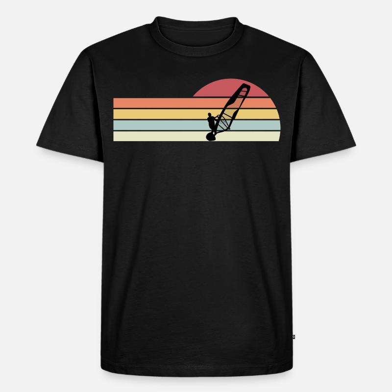 Windsurfen Windsurfer - Männer Premium Bio T-Shirt - Schwarz