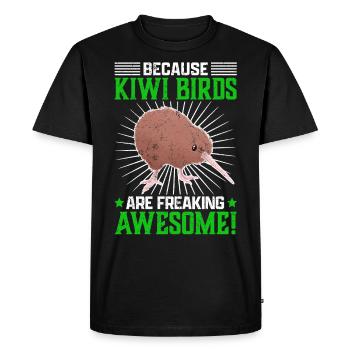 Kiwi bird is fantastic snipe bouquet saying - Men's Premium Organic T-Shirt - black - Front - Nico (187cm)