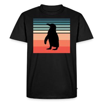 Penguin South Pole Penguin - Men's Premium Organic T-Shirt - black - Front - Nico (187cm)