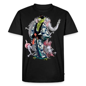 Ninja invocation - T-shirt Premium bio Homme - noir - Devant - Nico (187cm)