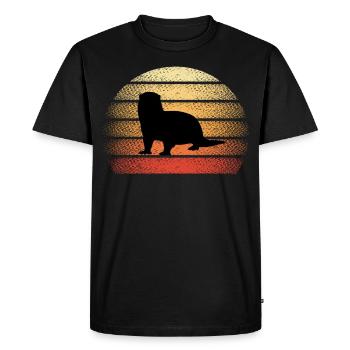 Loutres - T-shirt Premium bio Homme - noir - Devant - Nico (187cm)