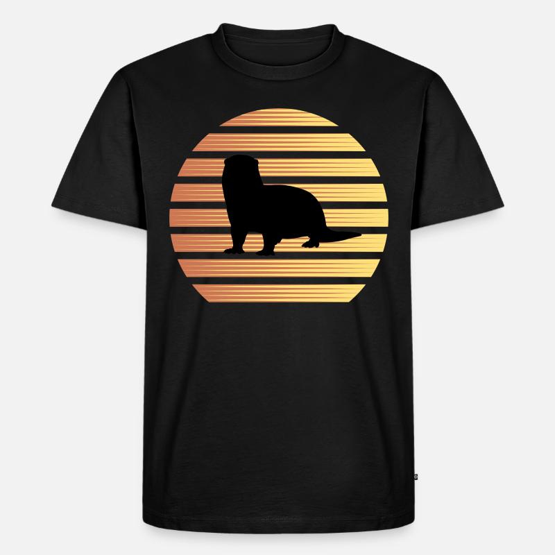 Otter - Männer Premium Bio T-Shirt - Schwarz