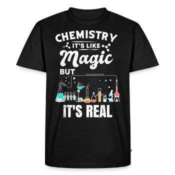 Atome de molécule de science de chimiste de cadeau de chimie - T-shirt Premium bio Homme - noir - Devant - Nico (187cm)