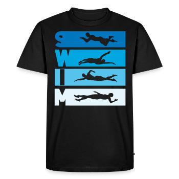 Swimming Swimmer Swim Coach - Men's Premium Organic T-Shirt - black - Front - Nico (187cm)