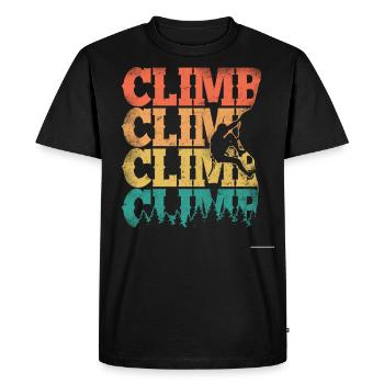 Rock Climbing Climber Climb Climb - T-shirt Premium bio Homme - noir - Devant - Nico (187cm)