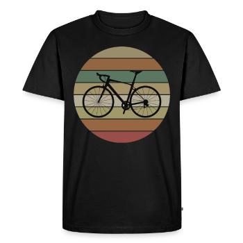 Gravelbike Gravel Vélo de course Vélo - T-shirt Premium bio Homme - noir - Devant - Nico (187cm)