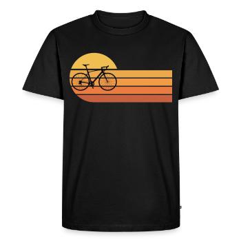 Gravelbike Gravel Vélo de course Vélo - T-shirt Premium bio Homme - noir - Devant - Nico (187cm)