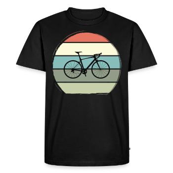 Gravelbike Gravel Vélo de course Vélo - T-shirt Premium bio Homme - noir - Devant - Nico (187cm)