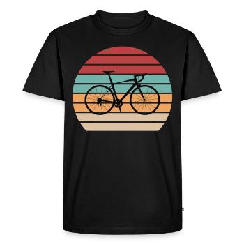 Gravelbike Gravel Vélo de course Vélo - T-shirt Premium bio Homme - noir - Devant - Nico (187cm)