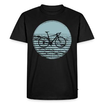 Gravelbike Gravel Vélo de course Vélo - T-shirt Premium bio Homme - noir - Devant - Nico (187cm)