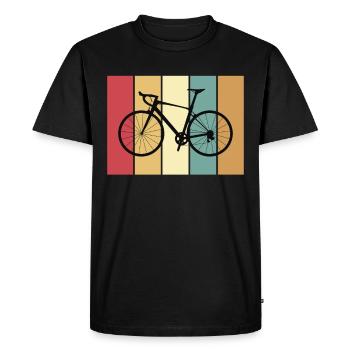Gravelbike Gravel Vélo de course Vélo - T-shirt Premium bio Homme - noir - Devant - Nico (187cm)