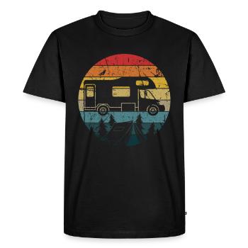 Campeurs - T-shirt Premium bio Homme - noir - Devant - Nico (187cm)