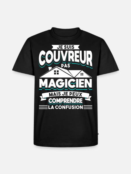 Couvreur Zingueur Humour - T-shirt Premium bio Homme - noir
