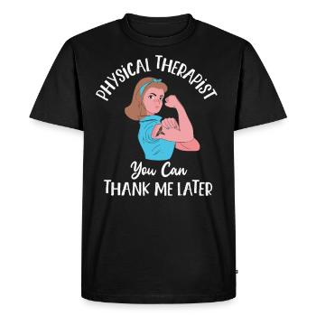 Physical Therapist Therapy - Men's Premium Organic T-Shirt - black - Front - Nico (187cm)