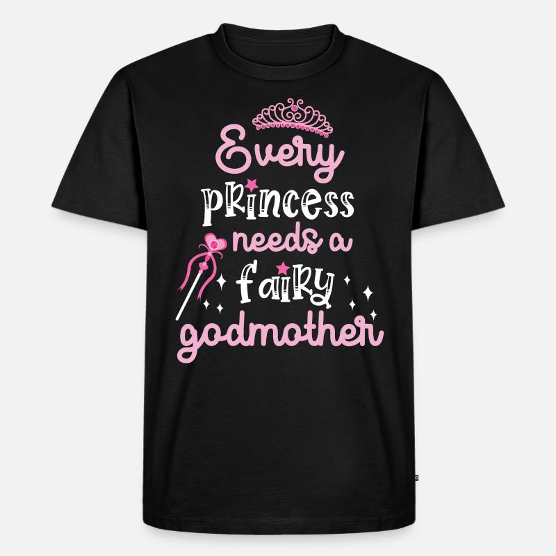 Every Princess Needs A Fairy - Männer Premium Bio T-Shirt - Schwarz